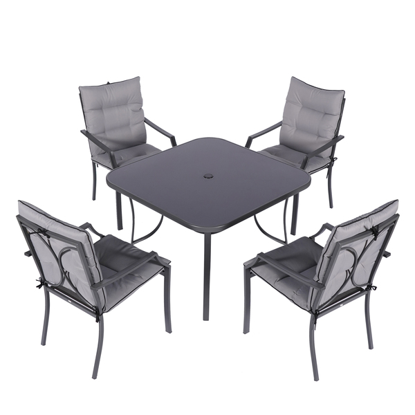 JUEE JOD-5986 1+4 OUTDOOR DINING SET W- X-SHAPED CHAIR