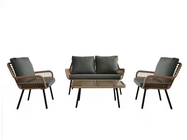 JUEE JCA-538 STEEL RATTAN 4PCS SOFA SET
